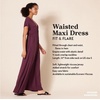 image:imageAmazon Essentials Womens V Neck Short Sleeve Waisted Maxi Dress Available in Plus SizeBurgundy