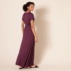 image:imageAmazon Essentials Womens V Neck Short Sleeve Waisted Maxi Dress Available in Plus SizeBurgundy