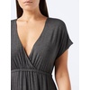 image:imageAmazon Essentials Womens V Neck Short Sleeve Waisted Maxi Dress Available in Plus SizeCharcoal Heather