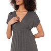 image:imageAmazon Essentials Womens V Neck Short Sleeve Waisted Maxi Dress Available in Plus SizeCharcoal Heather