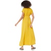 image:imageAmazon Essentials Womens V Neck Short Sleeve Waisted Maxi Dress Available in Plus SizeDark Yellow