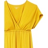 image:imageAmazon Essentials Womens V Neck Short Sleeve Waisted Maxi Dress Available in Plus SizeDark Yellow