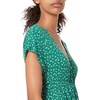 image:imageAmazon Essentials Womens V Neck Short Sleeve Waisted Maxi Dress Available in Plus SizeGreen Leaf Print