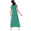 image:imageAmazon Essentials Womens V Neck Short Sleeve Waisted Maxi Dress Available in Plus SizeGreen Vine Leaf Print