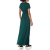 image:imageAmazon Essentials Womens V Neck Short Sleeve Waisted Maxi Dress Available in Plus SizeJade Green