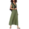image:imageAmazon Essentials Womens V Neck Short Sleeve Waisted Maxi Dress Available in Plus SizeLight Olive