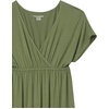image:imageAmazon Essentials Womens V Neck Short Sleeve Waisted Maxi Dress Available in Plus SizeLight Olive