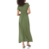 image:imageAmazon Essentials Womens V Neck Short Sleeve Waisted Maxi Dress Available in Plus SizeLight Olive