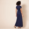 image:imageAmazon Essentials Womens V Neck Short Sleeve Waisted Maxi Dress Available in Plus SizeNavy