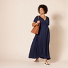 image:imageAmazon Essentials Womens V Neck Short Sleeve Waisted Maxi Dress Available in Plus SizeNavy