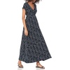image:imageAmazon Essentials Womens V Neck Short Sleeve Waisted Maxi Dress Available in Plus SizeNavy Pink Abstract Animal