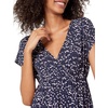 image:imageAmazon Essentials Womens V Neck Short Sleeve Waisted Maxi Dress Available in Plus SizeNavyPink  Abstract Spot