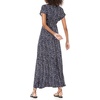 image:imageAmazon Essentials Womens V Neck Short Sleeve Waisted Maxi Dress Available in Plus SizeNavyPink  Abstract Spot
