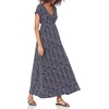 image:imageAmazon Essentials Womens V Neck Short Sleeve Waisted Maxi Dress Available in Plus SizeNavyPink  Abstract Spot