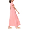 image:imageAmazon Essentials Womens V Neck Short Sleeve Waisted Maxi Dress Available in Plus SizePeach
