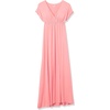 image:imageAmazon Essentials Womens V Neck Short Sleeve Waisted Maxi Dress Available in Plus SizePeach