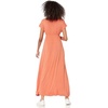 image:imageAmazon Essentials Womens V Neck Short Sleeve Waisted Maxi Dress Available in Plus SizeRust Orange