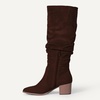 image:imageAmazon Essentials womens Tall Block Heel BootsDark Toffee Brown