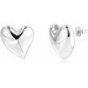 image:imageAmazon Essentials Brass Puffy Heart Stud Earrings for Women with Secure PushbacksSilverTone