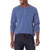 image:imageAmazon Essentials Mens LongSleeve Henley ShirtBlue Heather