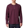 image:imageAmazon Essentials Mens LongSleeve Henley ShirtBurgundy