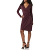 image:imageAmazon Essentials Womens Long Sleeve Classic Wrap Dress V Neck Pleated Midweight Fabric Available in Plus SizeBurgundy