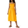 image:imageAmazon Essentials Womens RegularFit Cotton Sateen Smocked Bodice DressGolden Yellow