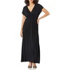 image:imageAmazon Essentials Womens V Neck Short Sleeve Waisted Maxi Dress Available in Plus SizeBlack