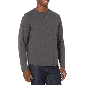 image:imageAmazon Essentials Mens LongSleeve Henley ShirtCharcoal Heather
