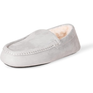 image:imageAmazon Essentials Mens Memory Foam Moccasin SlippersGrey Microsuede