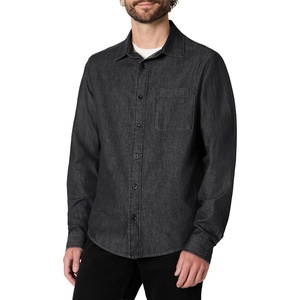 image:imageAmazon Essentials Mens RegularFit LongSleeve Denim Shirt Lightweight Cotton Chambray ButtonDownBlack Wash