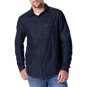 image:imageAmazon Essentials Mens RegularFit LongSleeve Denim Shirt Lightweight Cotton Chambray ButtonDownRinse