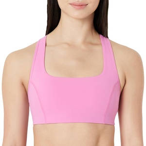 image:imageAmazon Essentials Womens Active FormFlex Buttery Soft Light Support Square Neck Racerback Sports BraFlamingo Pink