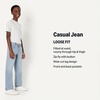 image:imageAmazon Essentials Boys Medium Stretch LooseFit Baggy JeansStone Light Wash