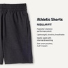 image:imageAmazon Essentials Boys Supersoft Performance Knit Regular Fit Athletic ShortsSpace Dye Black