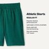 image:imageAmazon Essentials Boys Supersoft Performance Knit Regular Fit Athletic ShortsSpace Dye Green