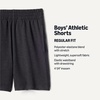 image:imageAmazon Essentials Boys Supersoft Performance Knit Regular Fit Athletic ShortsSpace Dye Navy  Space Dye Black