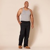 image:imageAmazon Essentials Mens Cotton Poplin StraightFit Pajama Pants with Pockets Elastic Waist DrawstringBlack