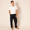 image:imageAmazon Essentials Mens Cotton Poplin StraightFit Pajama Pants with Pockets Elastic Waist DrawstringBlack