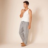 image:imageAmazon Essentials Mens Cotton Poplin StraightFit Pajama Pants with Pockets Elastic Waist DrawstringBlack Grey Plaid