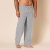image:imageAmazon Essentials Mens Cotton Poplin StraightFit Pajama Pants with Pockets Elastic Waist DrawstringBlack Grey Plaid
