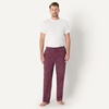 image:imageAmazon Essentials Mens Cotton Poplin StraightFit Pajama Pants with Pockets Elastic Waist DrawstringBurgundy Puffin