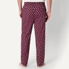 image:imageAmazon Essentials Mens Cotton Poplin StraightFit Pajama Pants with Pockets Elastic Waist DrawstringBurgundy Puffin