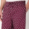 image:imageAmazon Essentials Mens Cotton Poplin StraightFit Pajama Pants with Pockets Elastic Waist DrawstringBurgundy Puffin