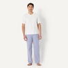 image:imageAmazon Essentials Mens Cotton Poplin StraightFit Pajama Pants with Pockets Elastic Waist DrawstringCornflower Blue Check