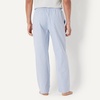 image:imageAmazon Essentials Mens Cotton Poplin StraightFit Pajama Pants with Pockets Elastic Waist DrawstringCornflower Blue Thin Stripe