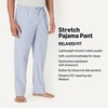 image:imageAmazon Essentials Mens Cotton Poplin StraightFit Pajama Pants with Pockets Elastic Waist DrawstringCornflower Blue Thin Stripe
