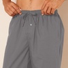 image:imageAmazon Essentials Mens Cotton Poplin StraightFit Pajama Pants with Pockets Elastic Waist DrawstringGrey