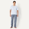 image:imageAmazon Essentials Mens Cotton Poplin StraightFit Pajama Pants with Pockets Elastic Waist DrawstringIndigo Country Plaid