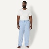 image:imageAmazon Essentials Mens Cotton Poplin StraightFit Pajama Pants with Pockets Elastic Waist DrawstringLight Blue Stripe